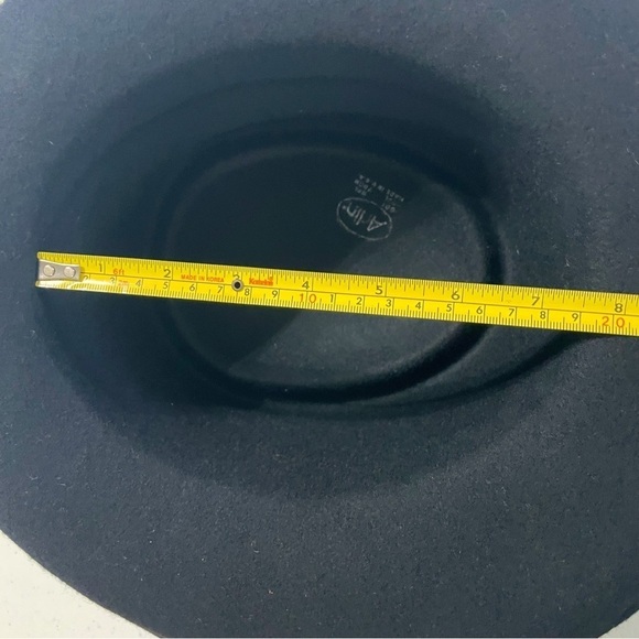 ARLIN Woman's Black Wool Oval Silver Tone Concho Western Southwest Hat - Picture 12 of 12